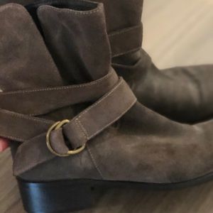 Grey Suede Booties - Barely Worn!